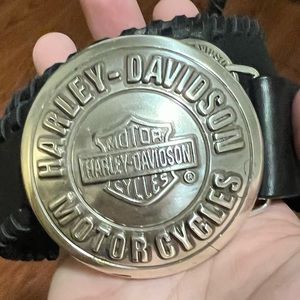 Harley Davidson leather belt with buckle size 40